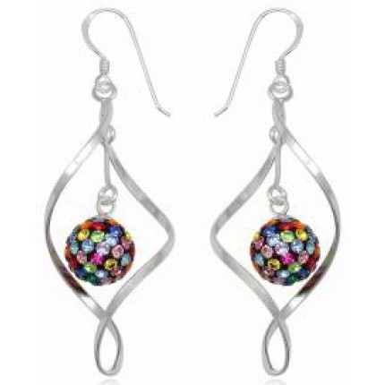 Серьги TN904 Серебро 925 Swarovski Crystals