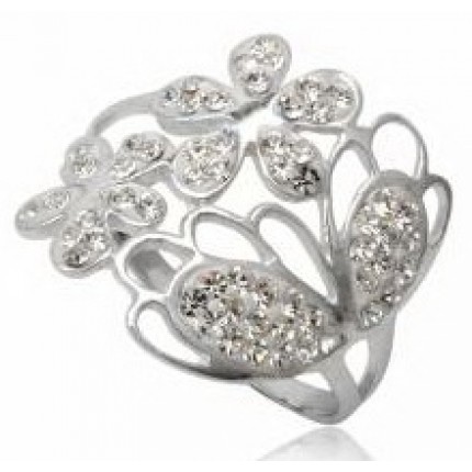 Серебряное кольцо TN945 с кристаллами Swarovski размер 18