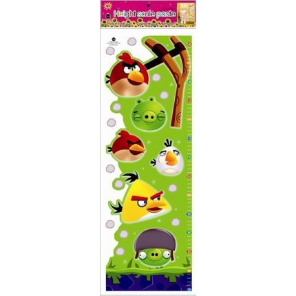 Интерьерная наклейка-ростомер Angry Birds
