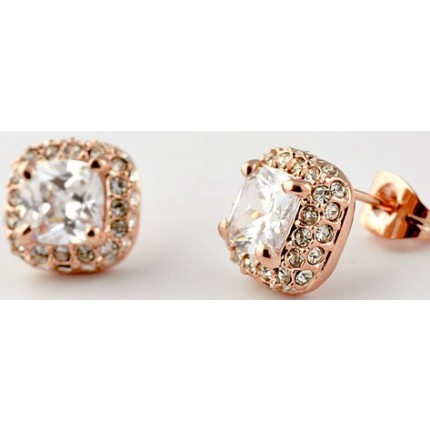 Серьги Italina Rigant Позолота 18k цирконы (SF62)