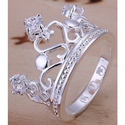 Кольцо Корона Tiffany Размер 18 (TF3). Покрытие серебром 925