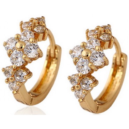 Серьги Gold Filled с цирконами (GF6)