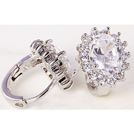 Серьги Rhodium Filled с цирконами (GF2)
