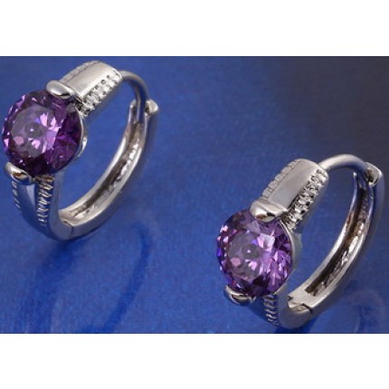 Серьги Rhodium Filled с цирконами (GF21)