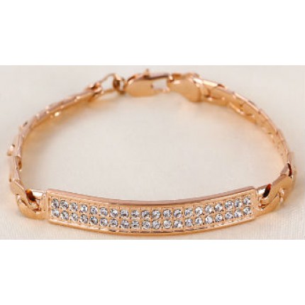 Браслет с цирконами позолота gold filled (GF149)