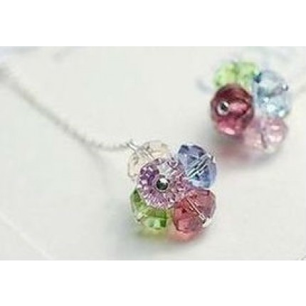 Серьги Гроздь покрытие серебром (tb901)