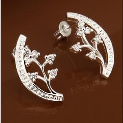 Серьги Flora Tiffany (TF119). Покрытие серебром 925