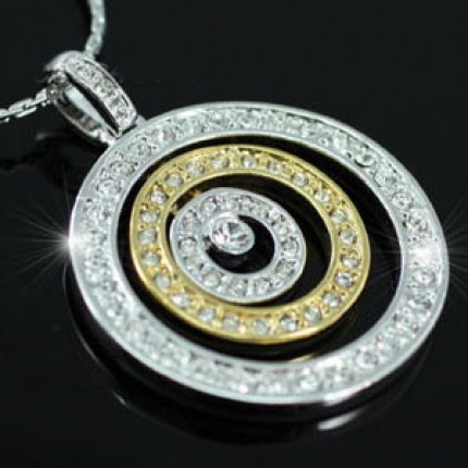 Кулон Designer Circles Necklace use Swarovski Crystal SN119 