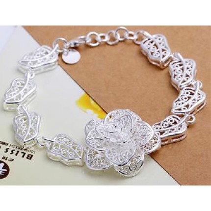Браслет цветок Tiffany (TF-H244). Покрытие серебром 925