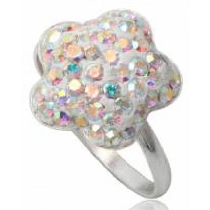 Кольцо TN283.Серебро 925 с кристаллами Swarovski. Размер 18