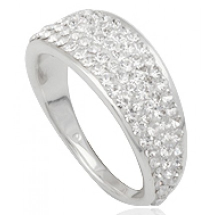 Кольцо TN288.Серебро 925 с кристаллами Swarovski. Размер 18