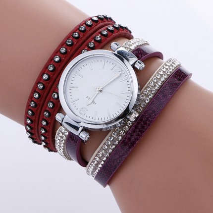 Часы-браслет длинные, наматывающиеся на руку Бордо 112-6