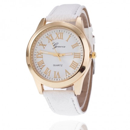 Женские часы Geneva Женева белый ремешок 124-1