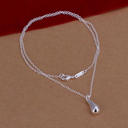 Кулон на цепочке Tiffany (TF-N177). Покрытие серебром 925