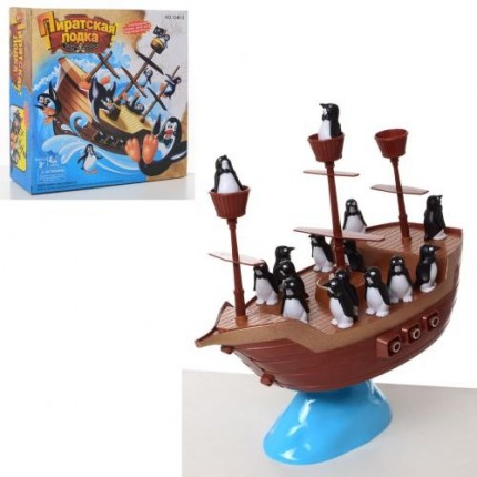 Балансир Пиратская лодка с пингвинами