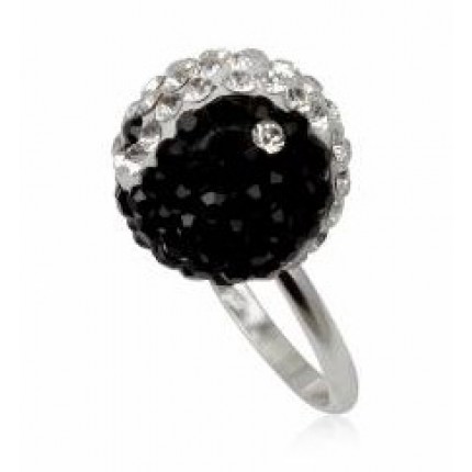 Кольцо TN635. Серебро 925. Swarovski crystals, размер 17