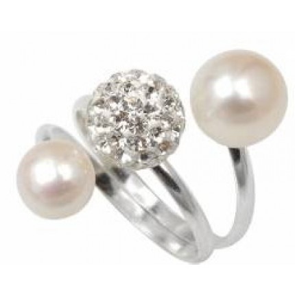Кольцо TN638.Серебро 925 с кристаллами Swarovski. Размер 18