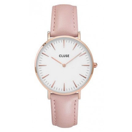 Часы женские Cluse светло-розовый ремешок