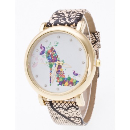 Женские часы Geneva Туфелька из цветов