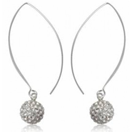 Серьги TN690. Серебро 925. Swarovski Crystals