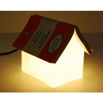 Прикроватная лампа, ночник - Книжный домик (уценка)