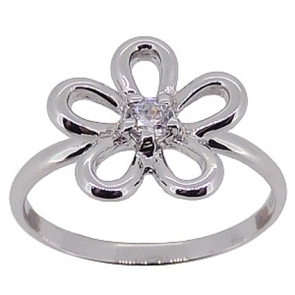 Кольцо Tiffany Inspired с кристаллом Swarovski. Серебро 925. Размер 17