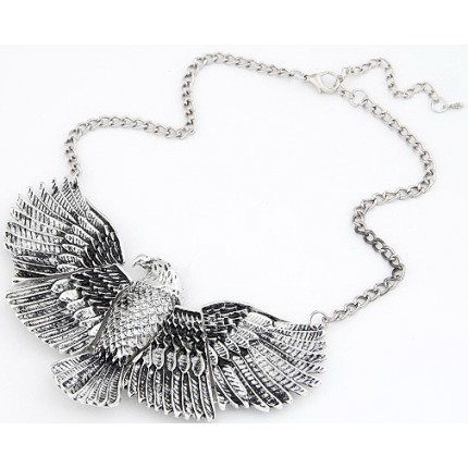 Ожерелье Птица tb456 цвет античное серебро