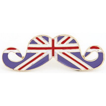 Кольцо Усы с британским флагом (tb554). Все размеры