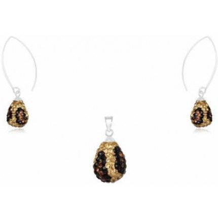Набор Leopard TN656. Серебро 925. Swarovski Crystals