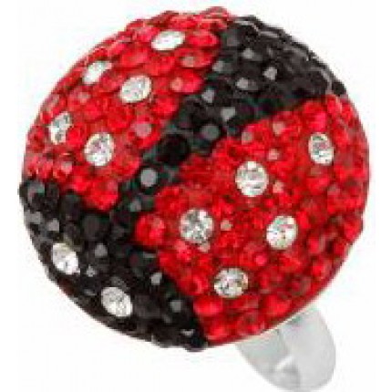 Кольцо TN755. Серебро 925. Swarovski crystals, размер 16