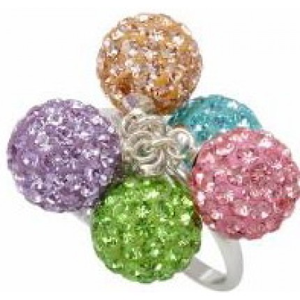 Кольцо TN756. Серебро 925. Swarovski crystals, размер 17
