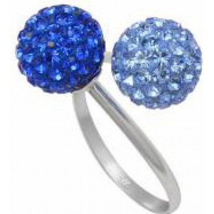 Кольцо TN760. Серебро 925. Swarovski crystals, размер 17