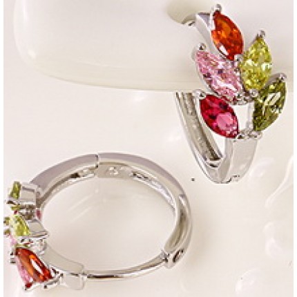Серьги Rhodium Filled с цирконами (GF15)