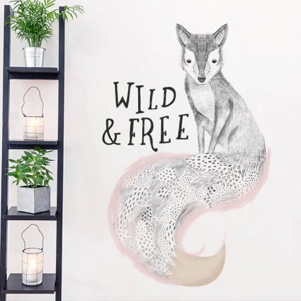Интерьерная наклейка на стену Лиса Wild and Free XL8345
