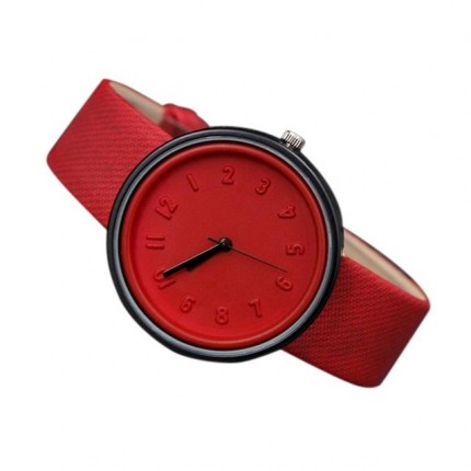 Часы наручные в японском стиле красные 073-4