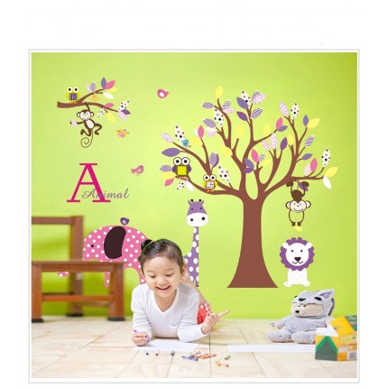 Детская Интерьерная наклейка на стену Джунгли CC6919