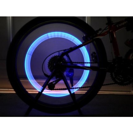 Неоновая подсветка для колес велосипеда Голубая