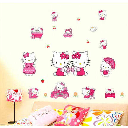 Интерьерная наклейка на стену Hello Kitty (DM57-0167)