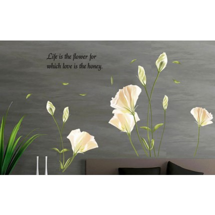 Интерьерная наклейка на стену Цветы (AY9152)