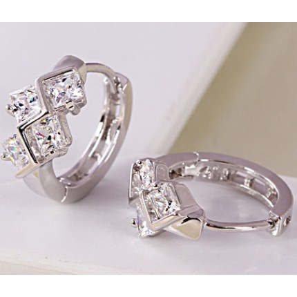 Серьги Rhodium Filled с цирконами (GF7)