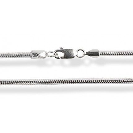 Серебряная цепочка 50 см (плетение круглое - Змея) Ширина 1мм