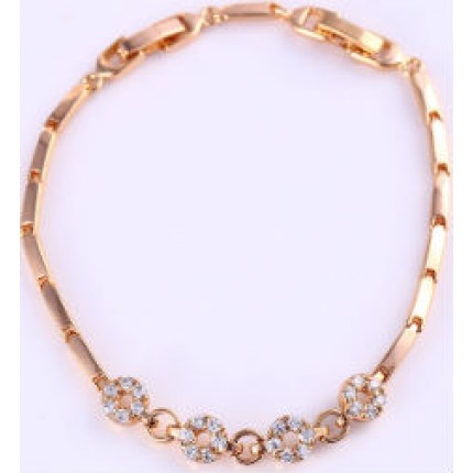 Браслет позолоченный gold filled с цирконами (GF778