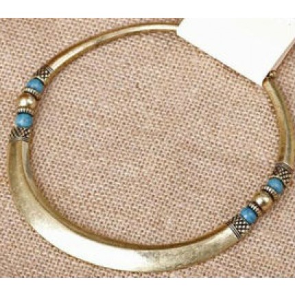 Ожерелье бронзовое с бирюзовыми вставками tb719