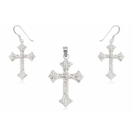 Набор TN839. Серебро 925. Swarovski crystals