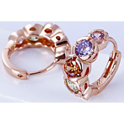 Серьги Gold Filled с цирконами (GF18)
