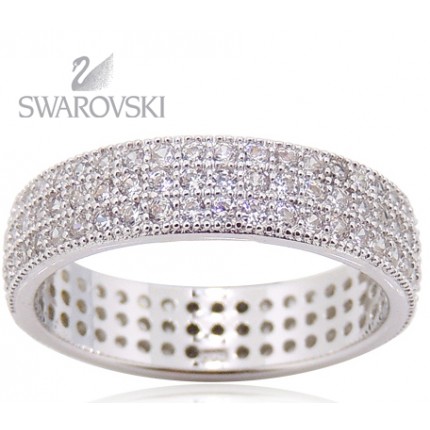 Кольцо с кристаллами Swarovski. Серебро 925. (BS15) Размер 18