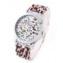 Часы наручные женские Geneva Leopard силиконовый ремешок