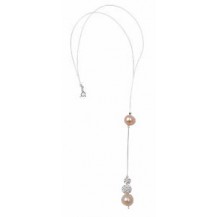 Колье с натур. жемчугом и кристаллами Swarovski (TN639)