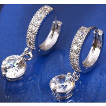 Серьги Rhodium Filled с цирконами (GF3)