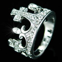 Кольцо в форме короны SR032 Swarovski Crystals